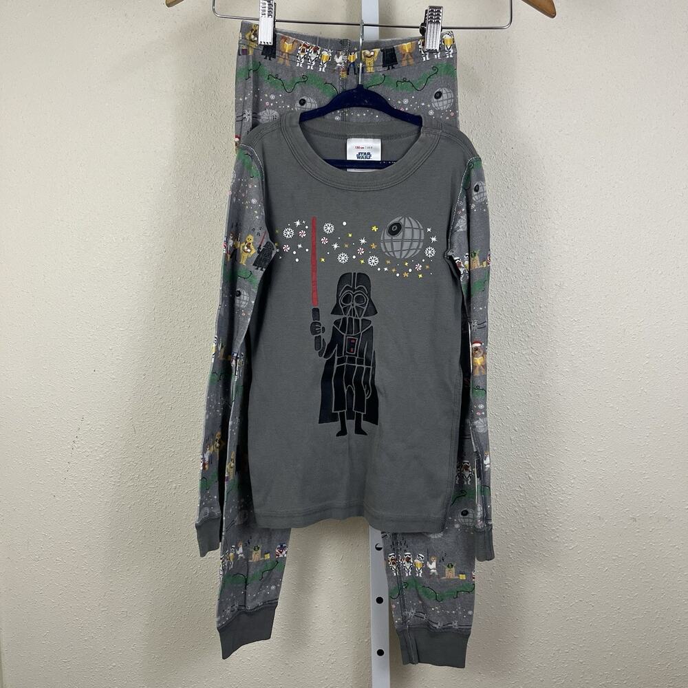 Hanna Andersson Star Wars Holiday Long John Pajama Set Kids 8 130 Darth Vader - Picture 1 of 9